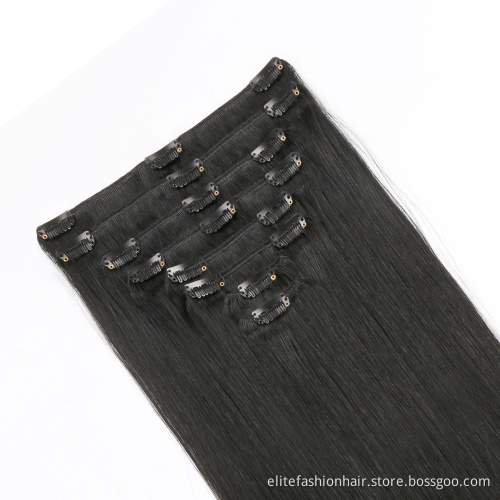 High Quality Clip In Hair Extensions 8pcs Natural Human Virgin Hair Custom Remy Hair Extensions Clip In